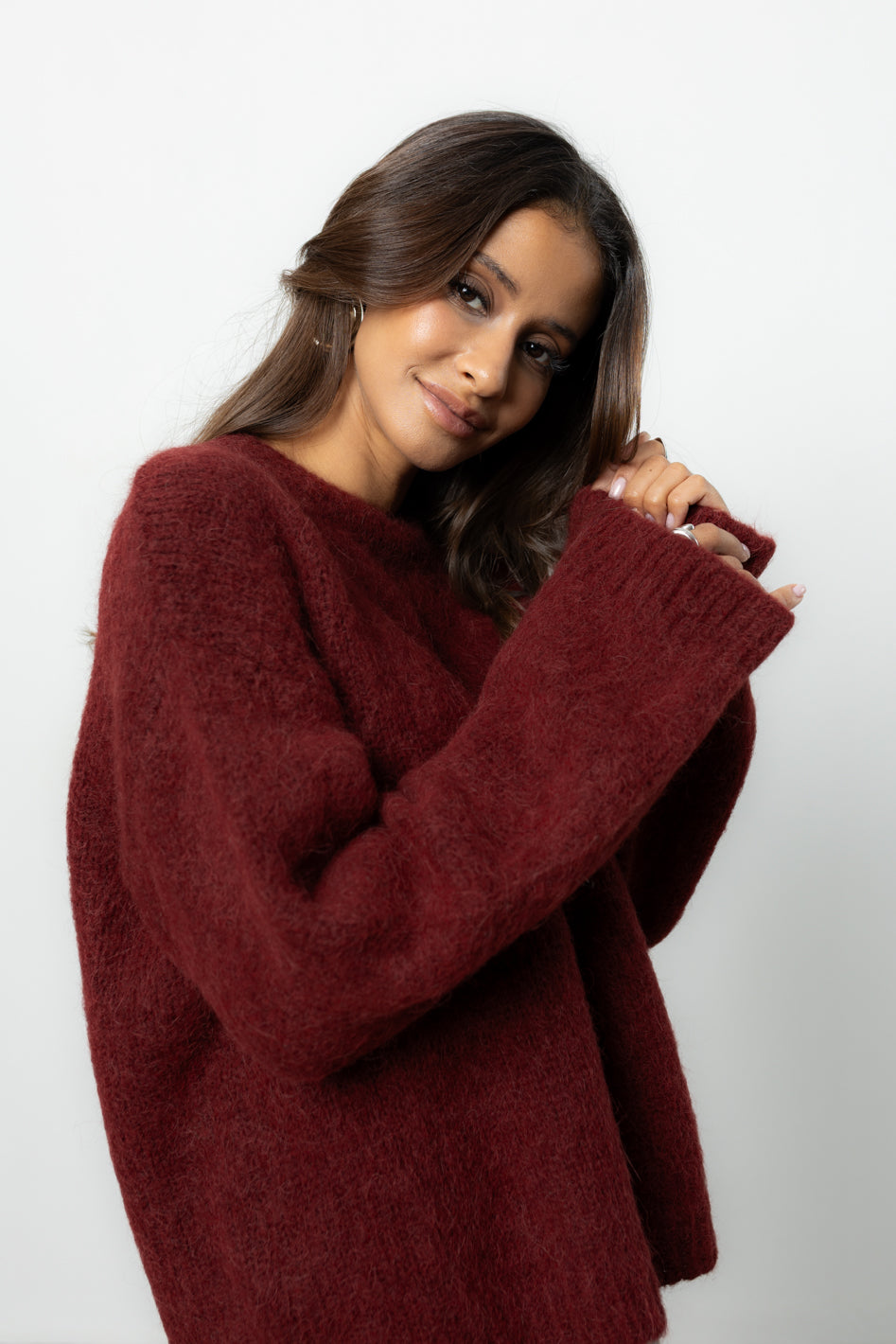 Sweter Ismo Bordo Petite