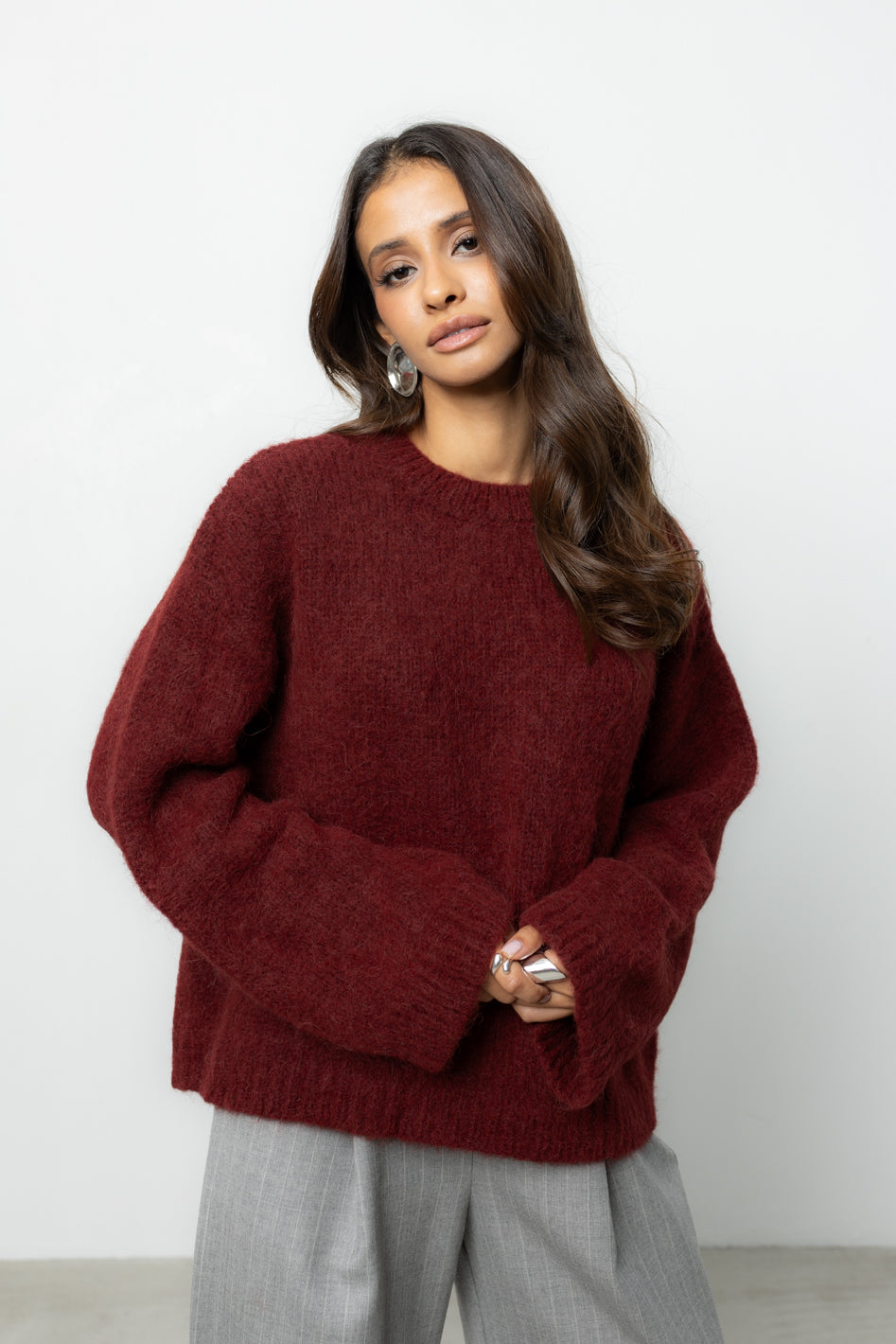 Sweter Ismo Bordo Petite