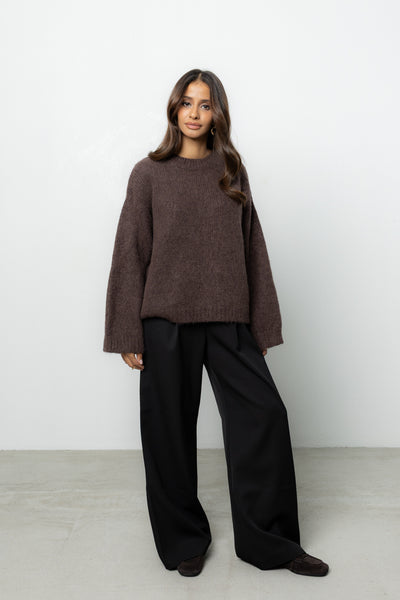 Sweter Ismo Dark Brown Petite