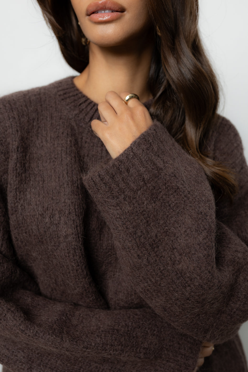 Sweter Ismo Dark Brown Petite