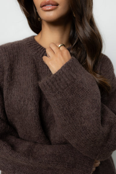 Sweter Ismo Dark Brown Petite