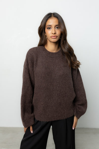 Sweter Ismo Dark Brown Petite
