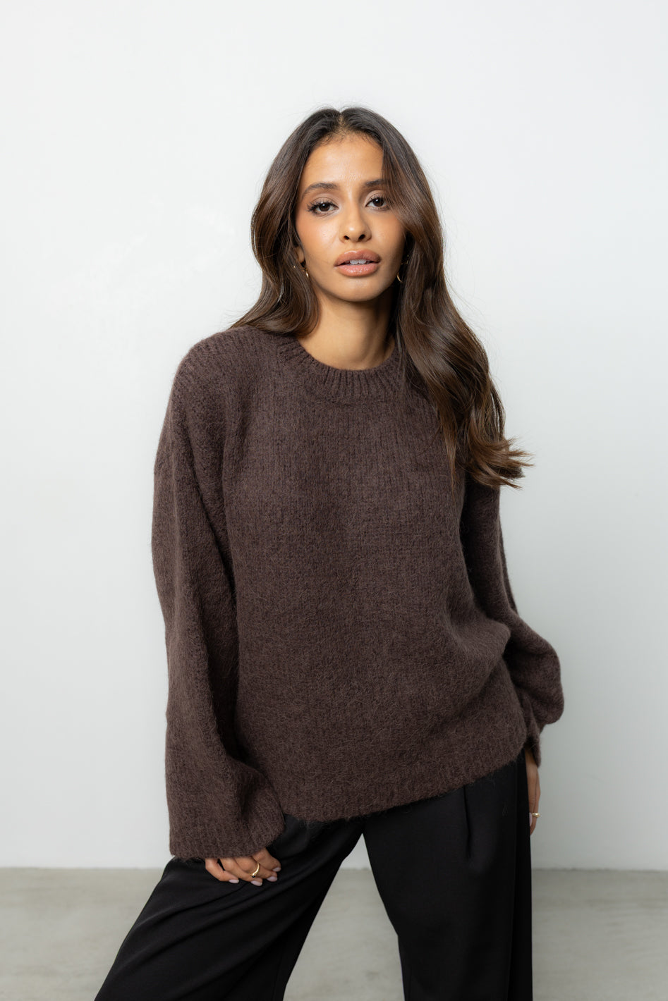 Sweter Ismo Dark Brown Petite