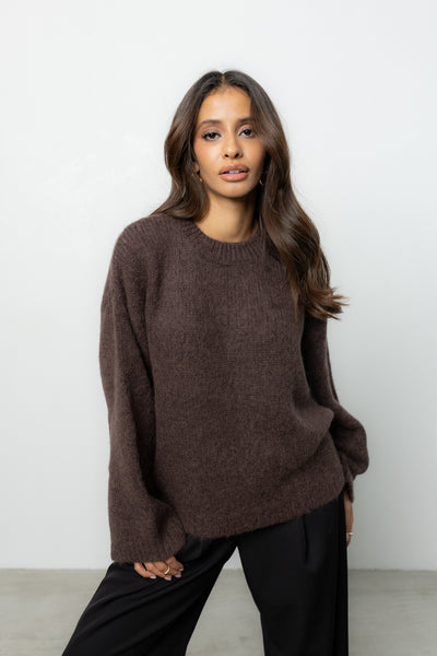 Sweter Ismo Dark Brown Petite