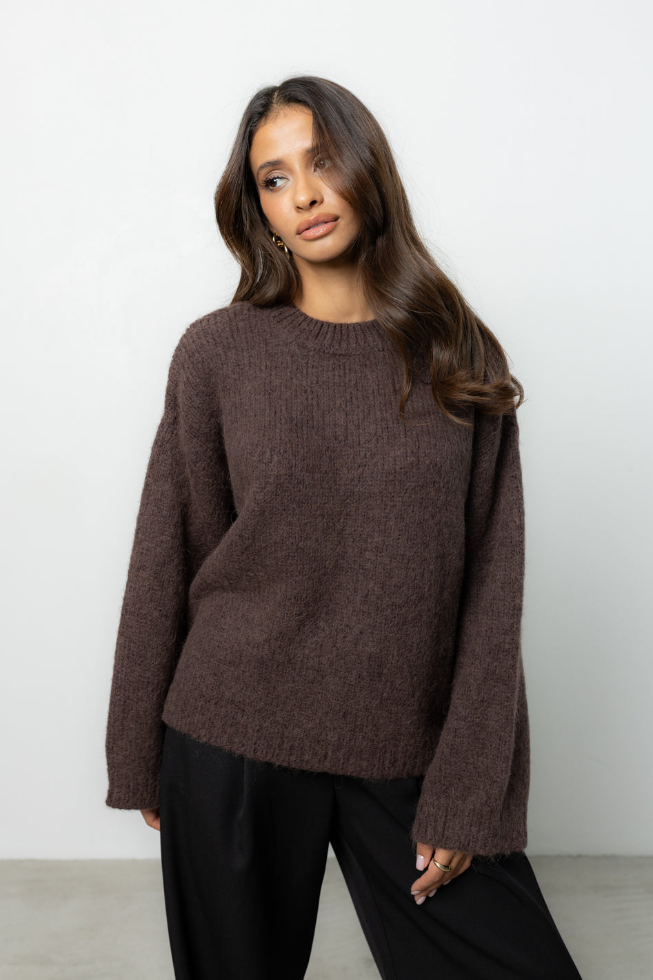 Sweter Ismo Dark Brown Petite