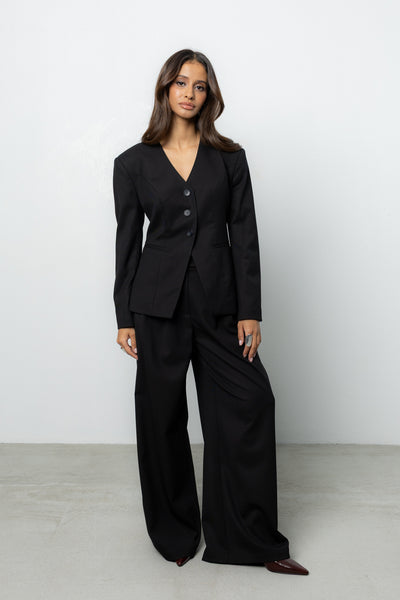 Marynarka Morgan Black Wool Petite