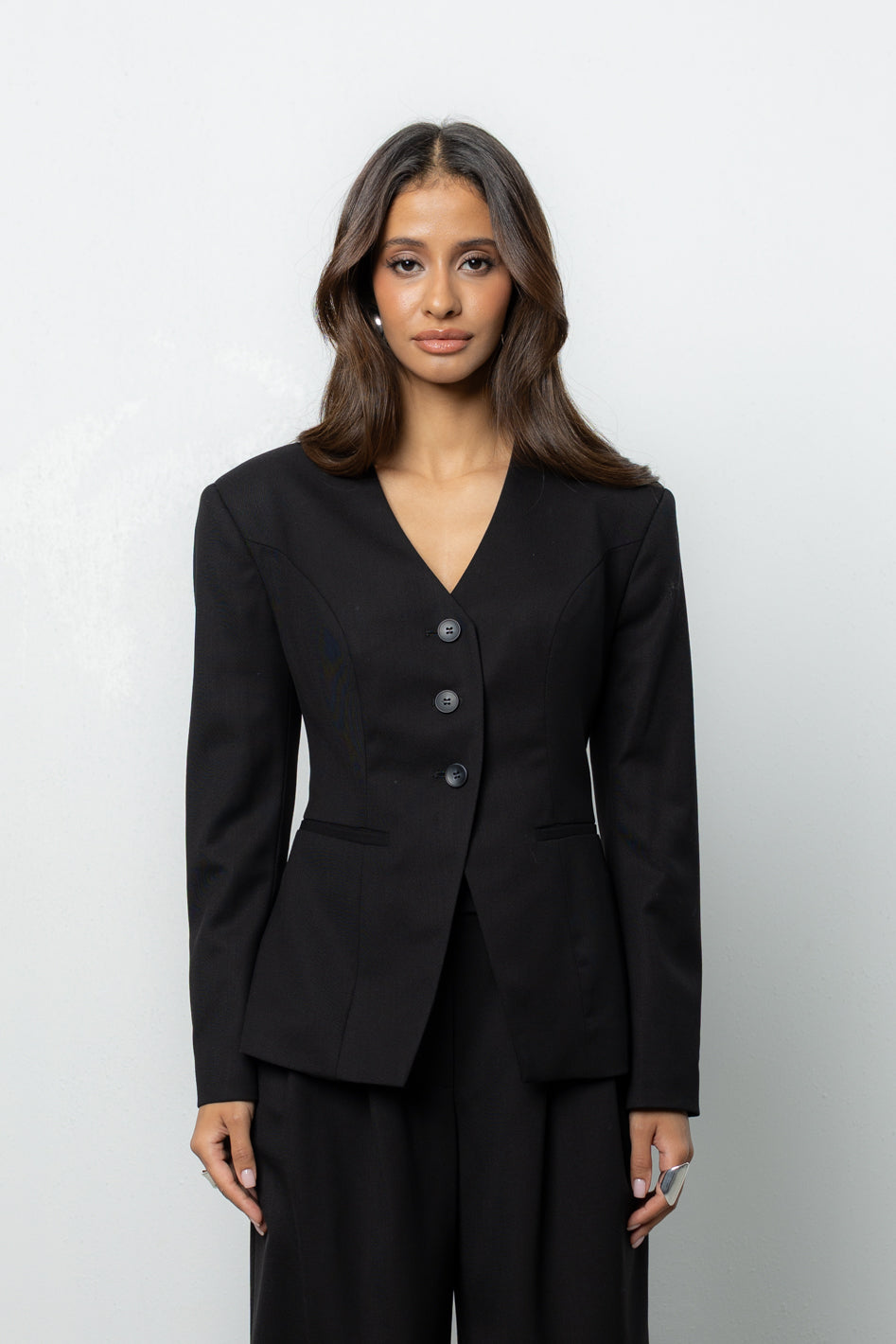 Marynarka Morgan Black Wool Petite