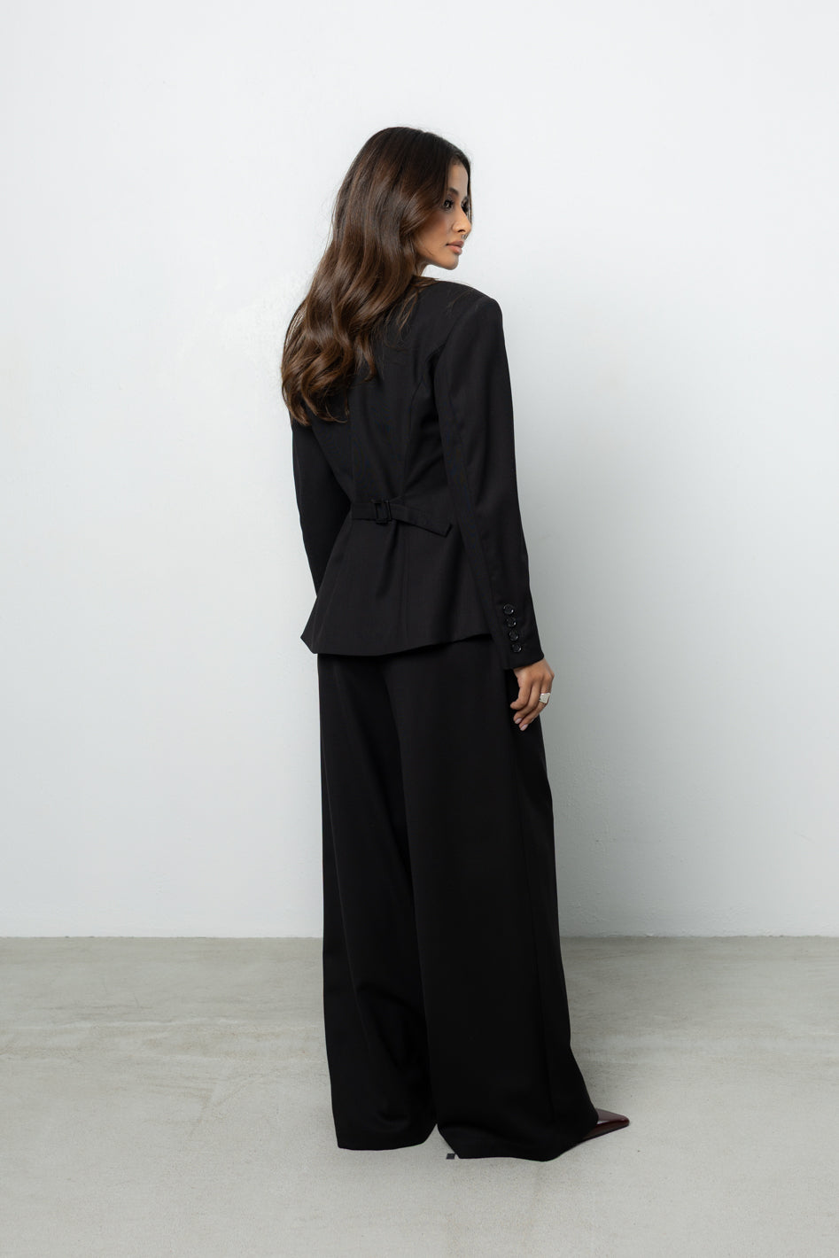 Spodnie Grego Black Wool Petite