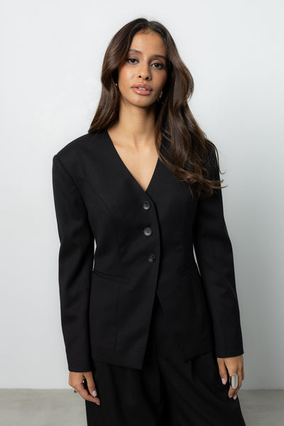 Marynarka Morgan Black Wool Petite