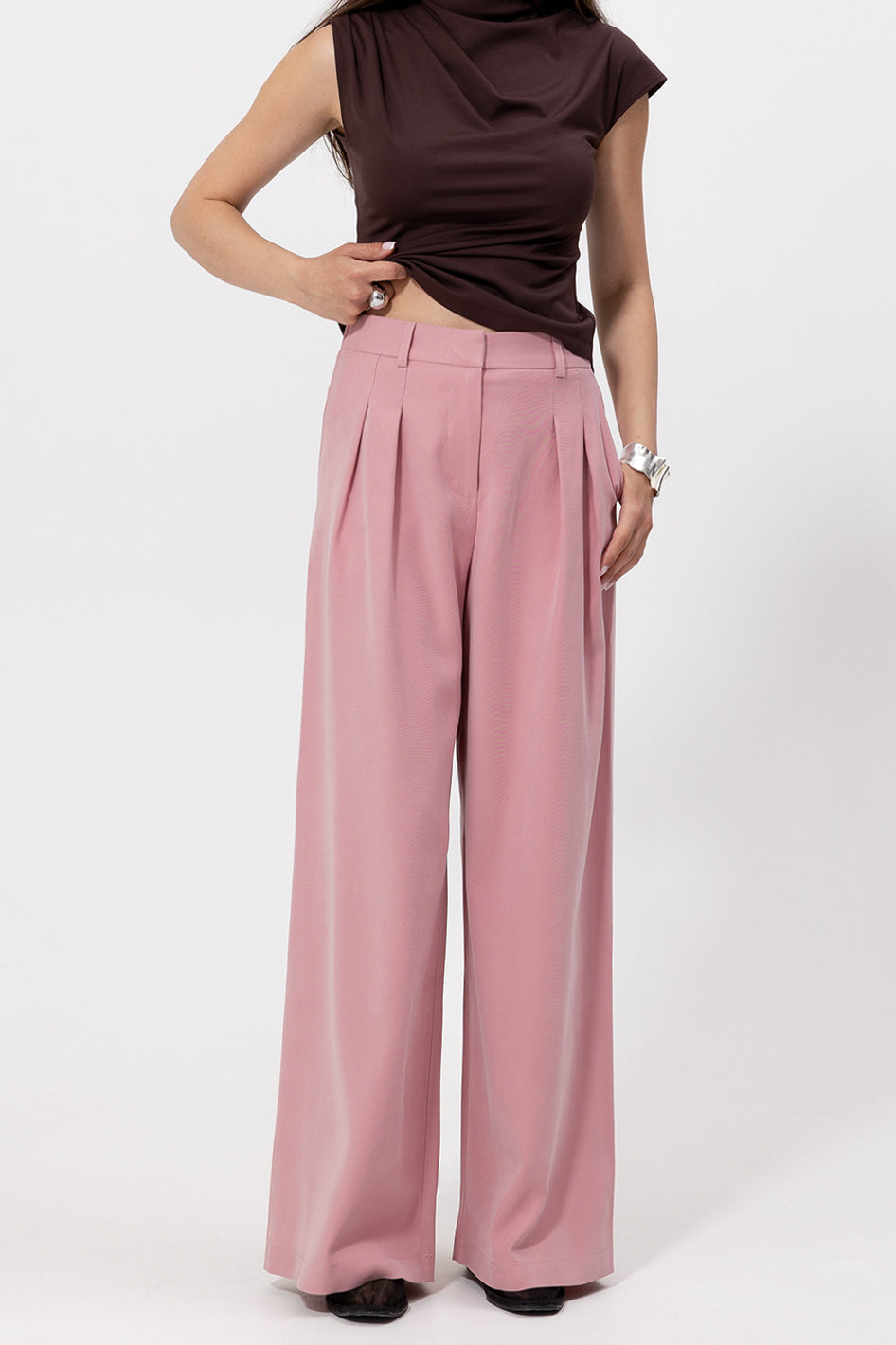 Spodnie Naver Vis Pink Petite
