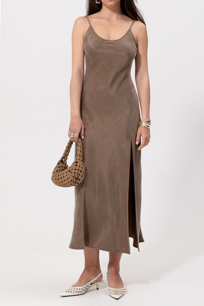 Sukienka Larisa Coffee Petite