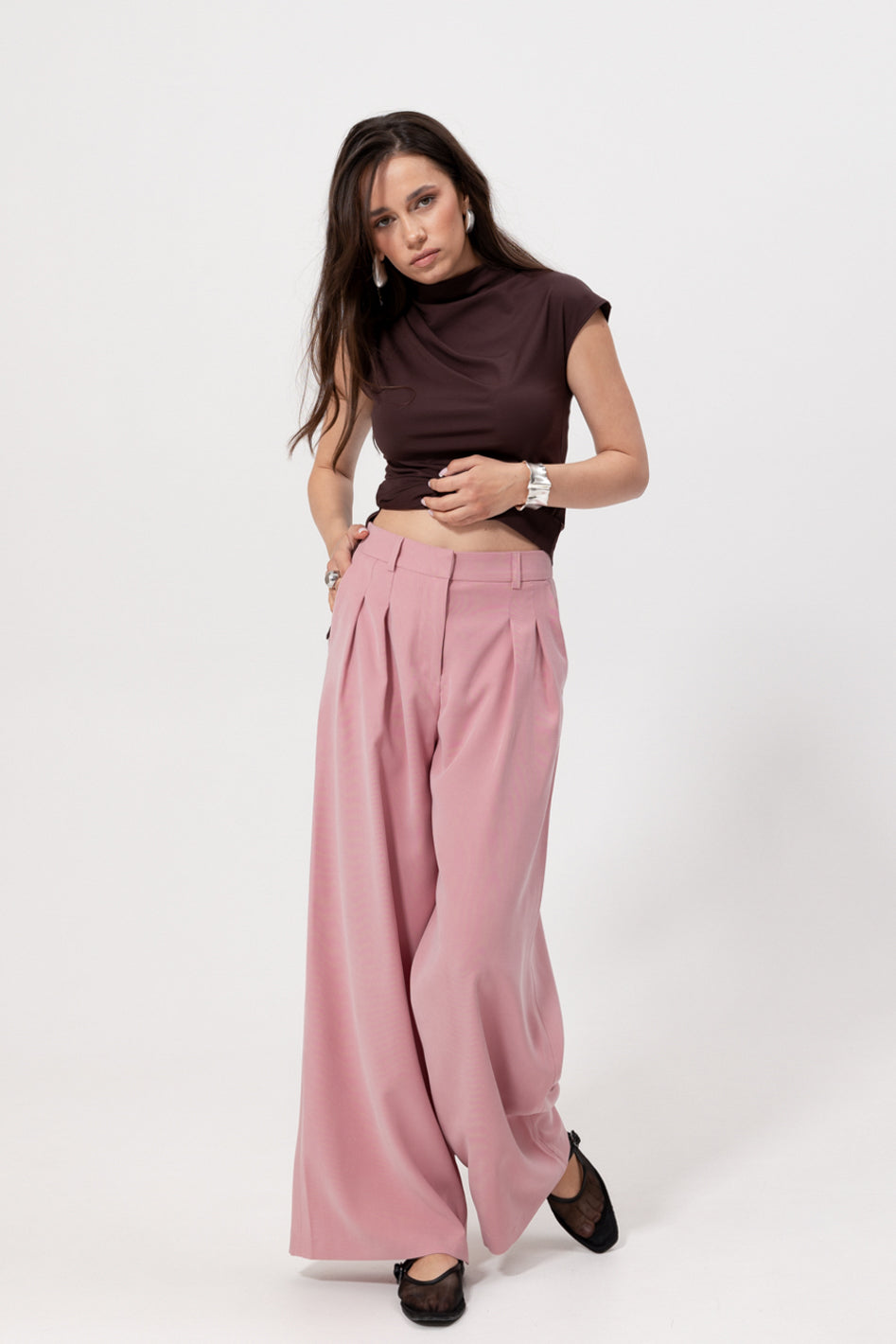 Spodnie Naver Vis Pink Petite