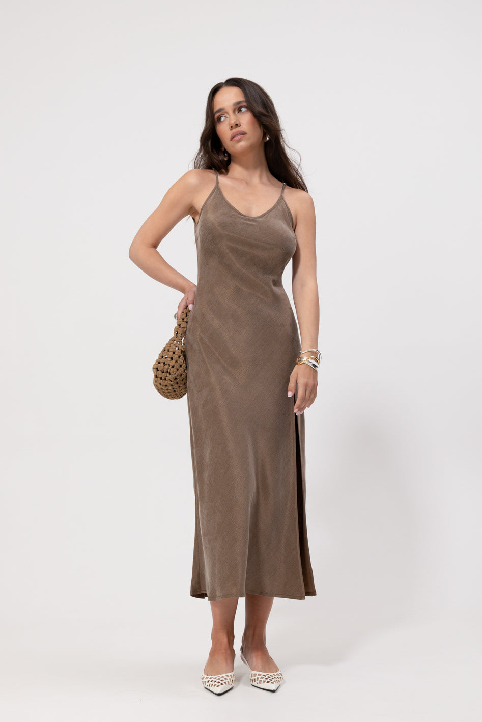 Sukienka Larisa Coffee Petite