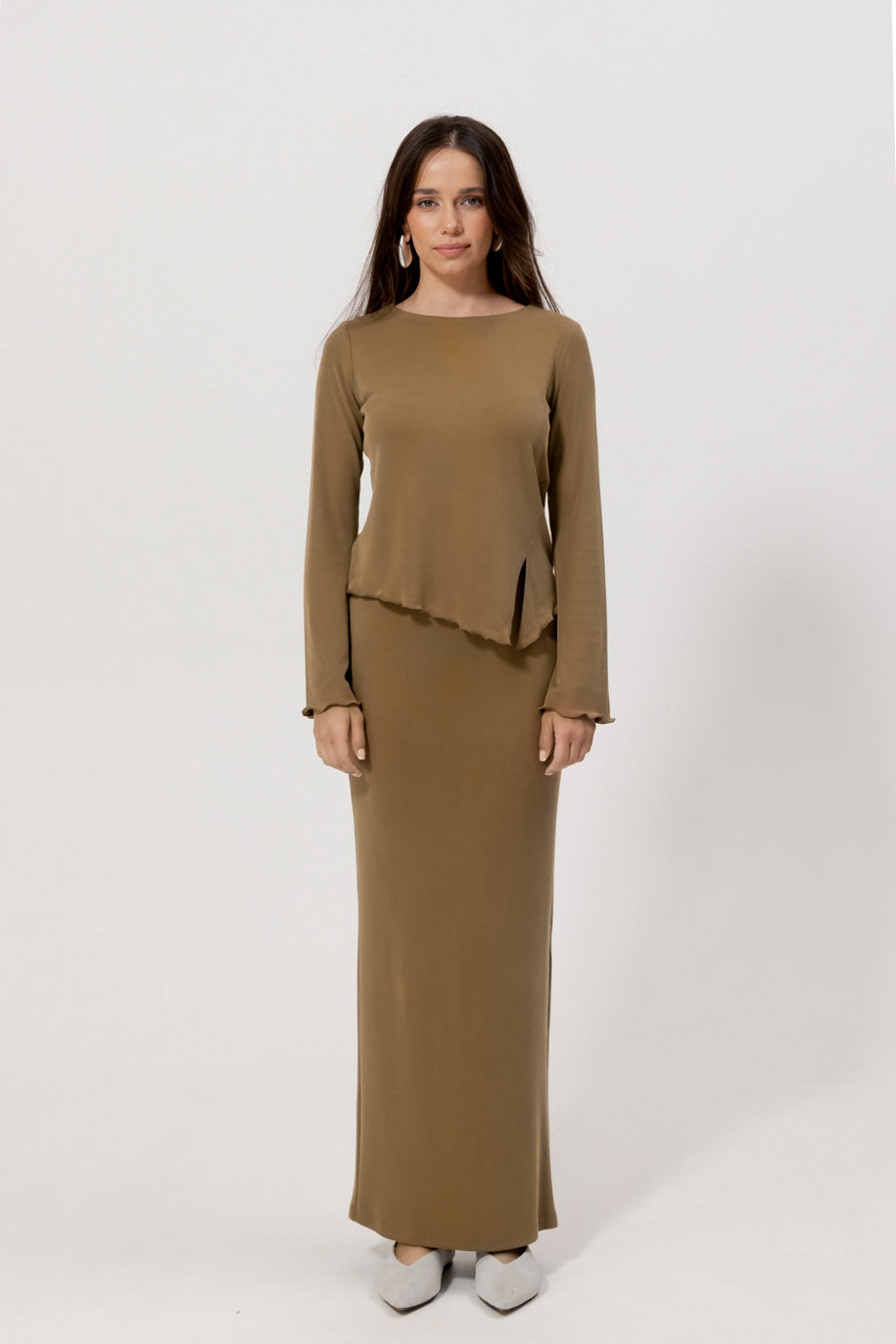 Longsleeve Devon Olive Petite