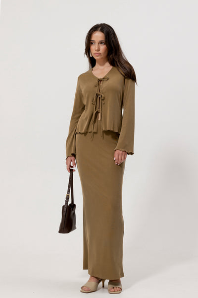 Spódnica Aria Olive Petite