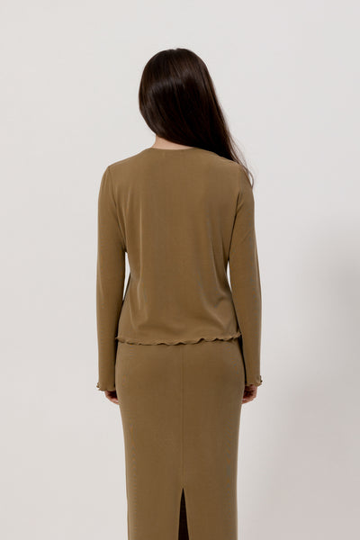 Longsleeve Devon Olive Petite