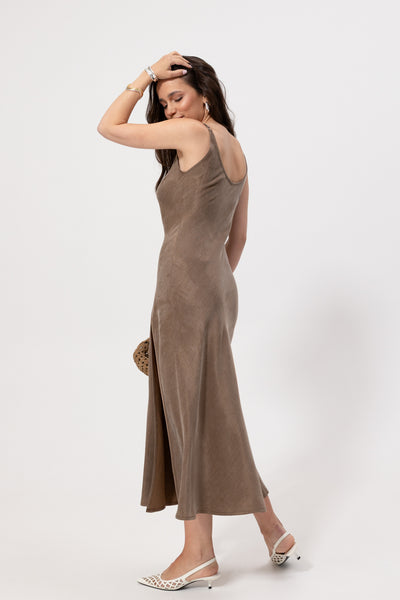 Sukienka Larisa Coffee Petite