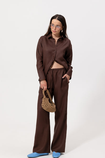 Spodnie Abaro Chocolate Linen Petite