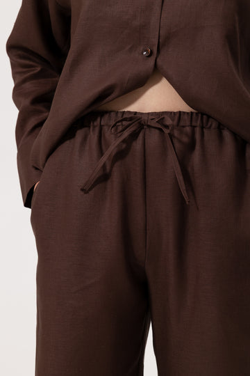 Spodnie Abaro Chocolate Linen Petite