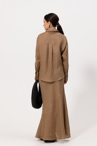 Koszula Isla Beige Linen Petite