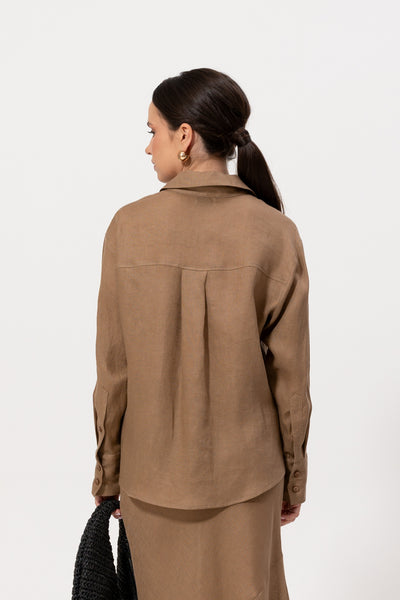 Koszula Isla Beige Linen Petite
