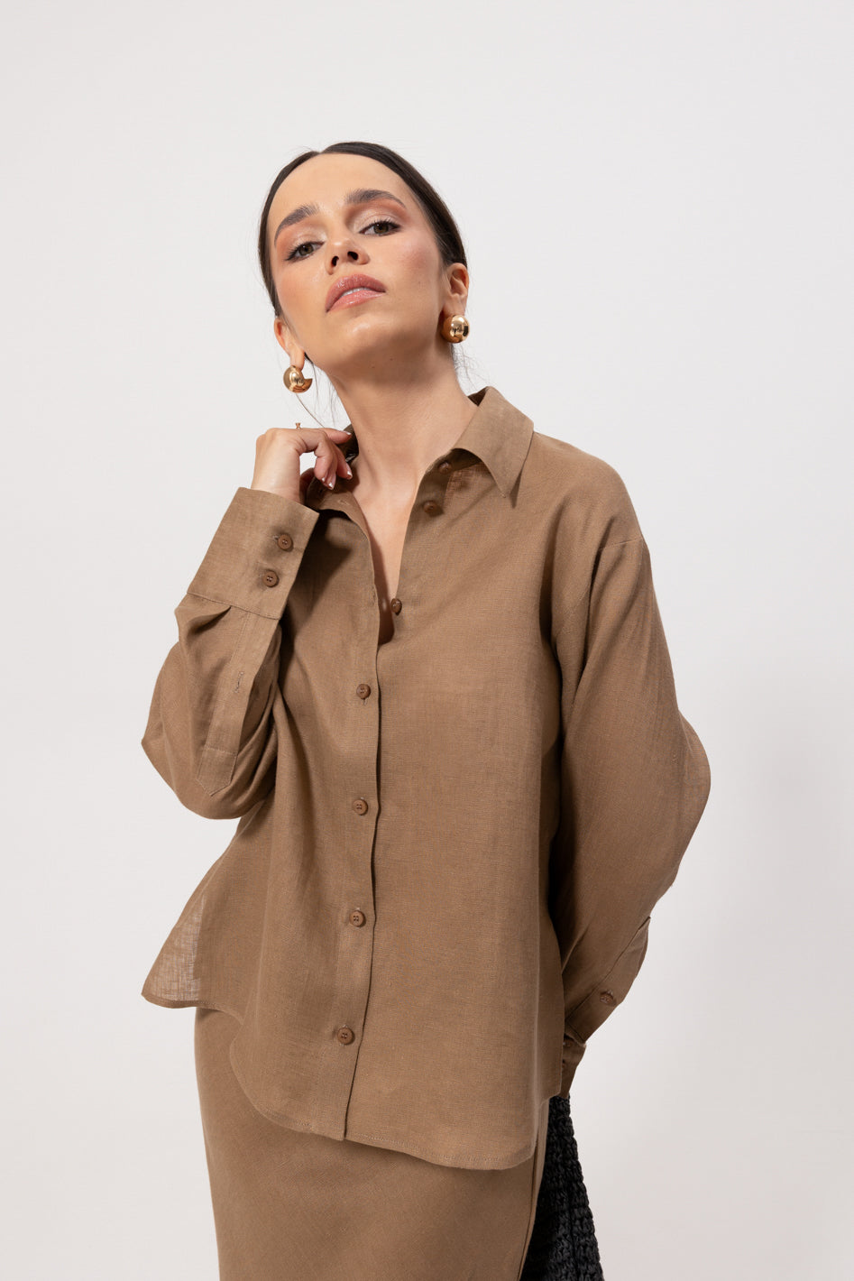 Koszula Isla Beige Linen Petite