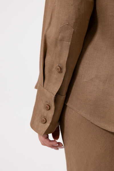 Koszula Isla Beige Linen Petite