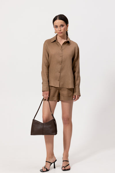 Koszula Isla Beige Linen Petite
