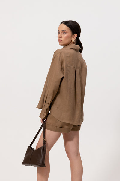 Koszula Isla Beige Linen Petite