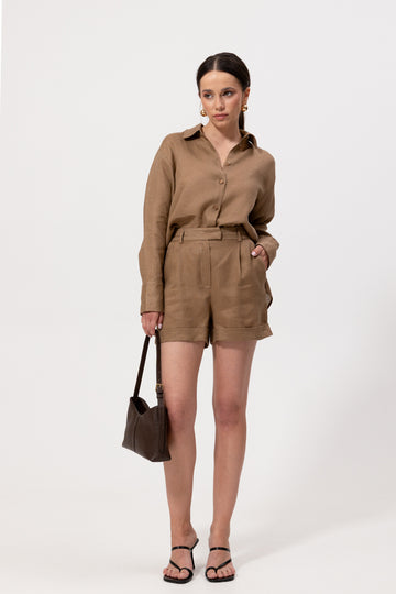 Szorty Nilan Beige Linen Petite