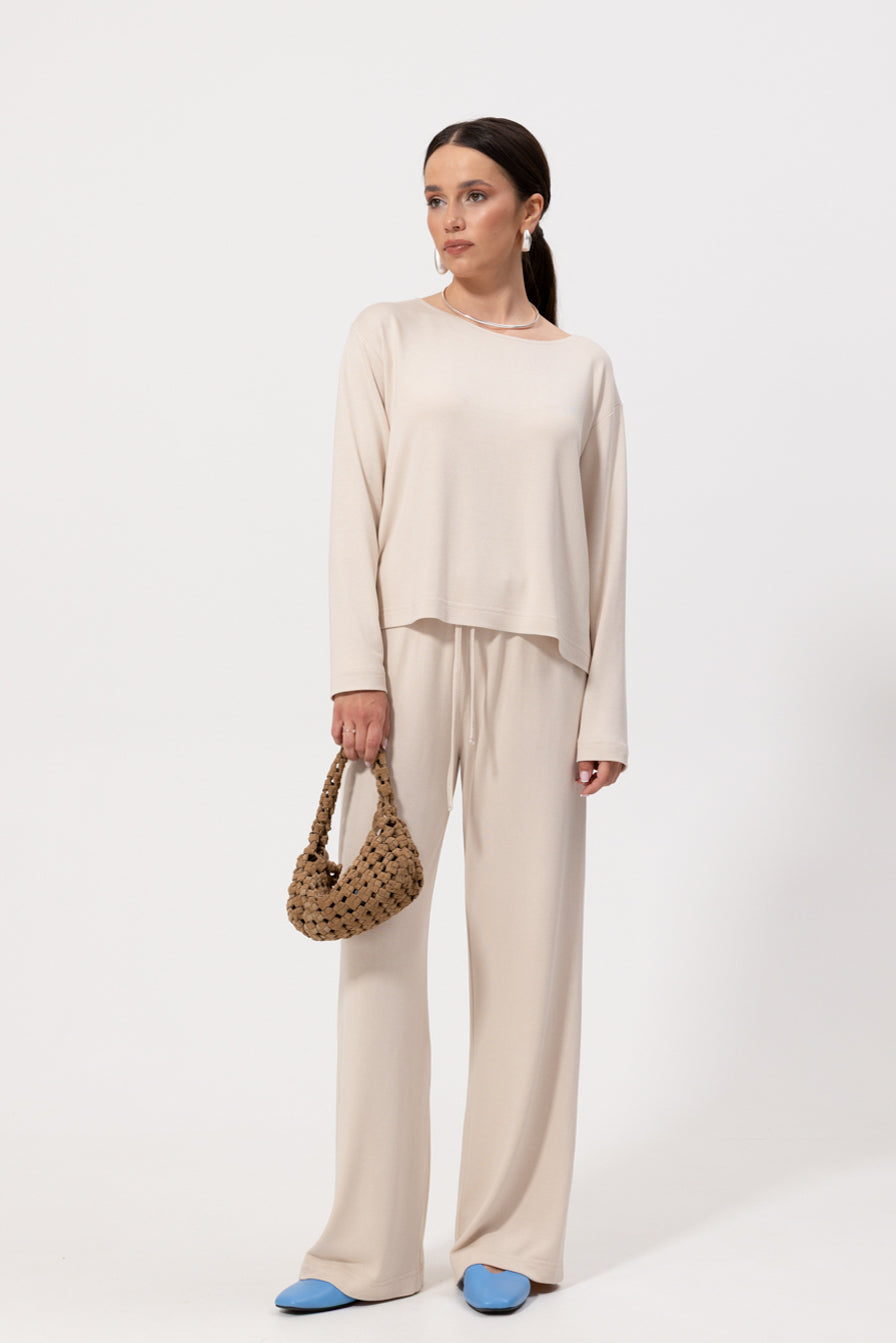 Spodnie Lenno Cream Petite
