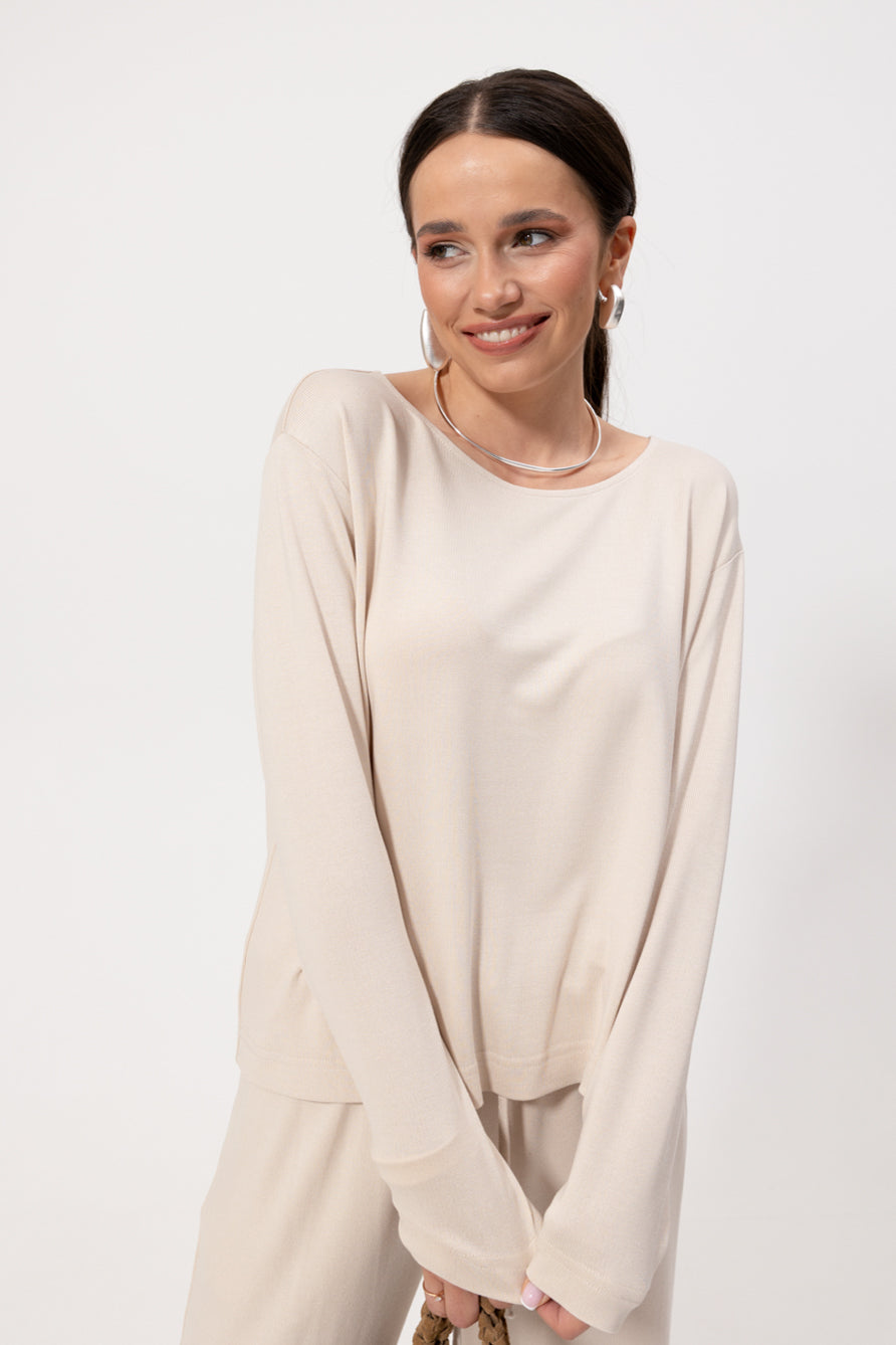Longsleeve Loren Cream Petite