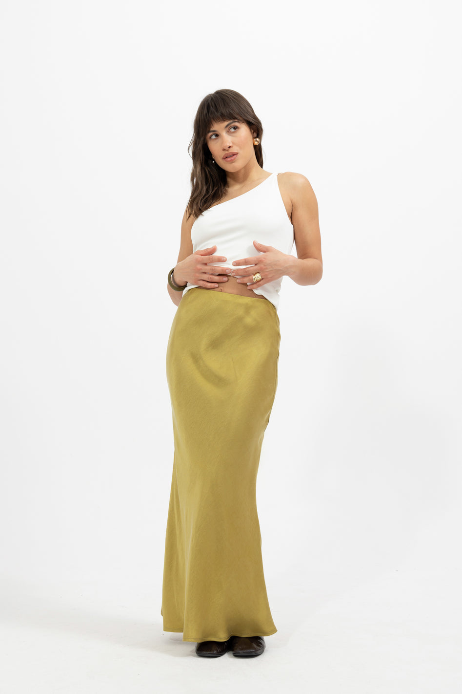 Spódnica Eline Golden Olive Petite