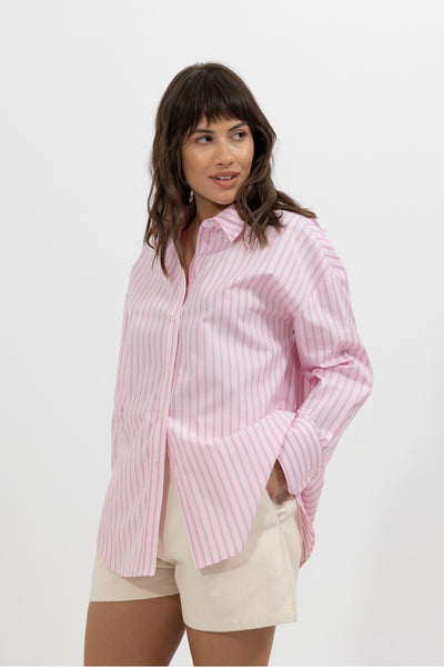 Koszula Menza Stripes Pink Petite