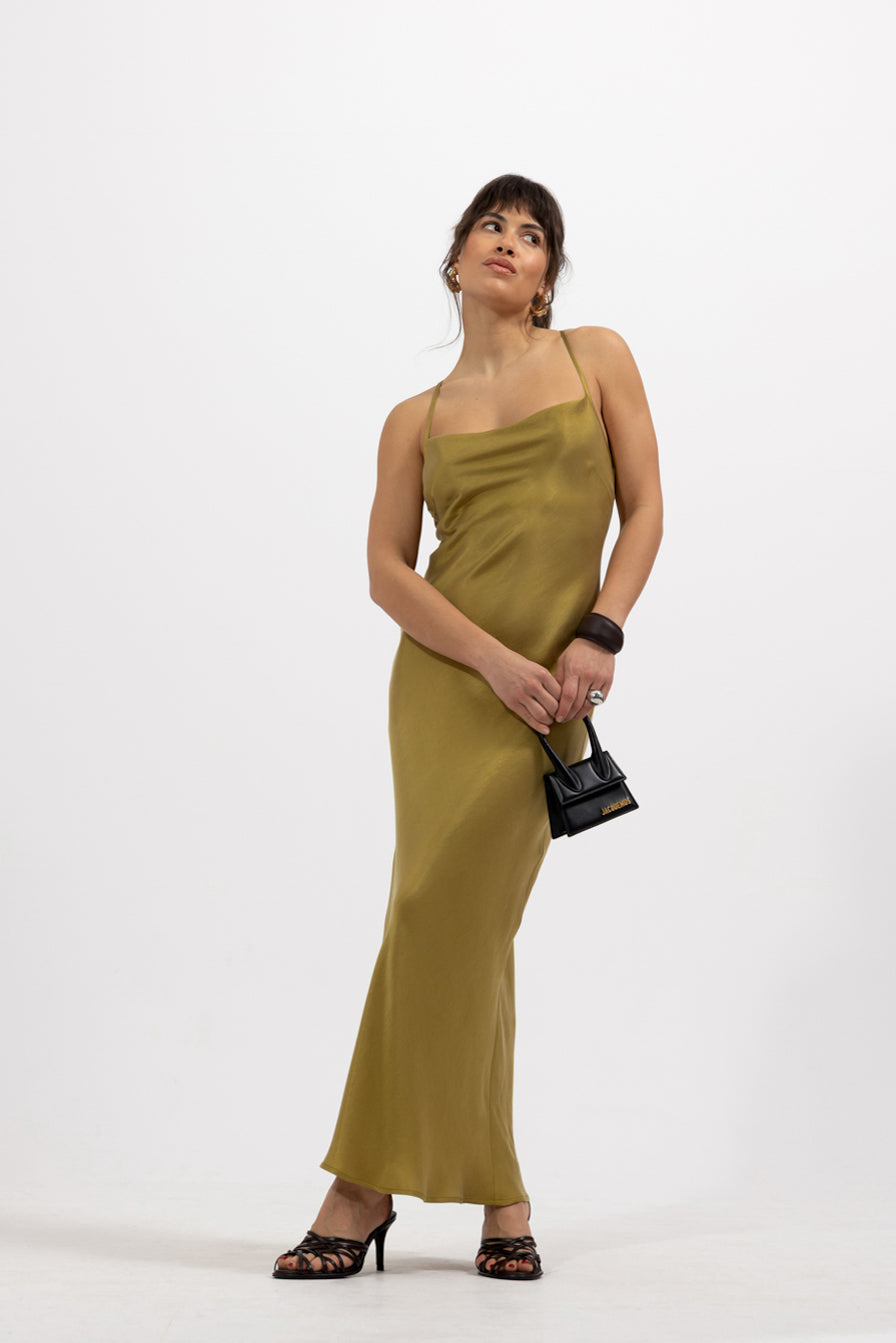 Sukienka Salina Golden Olive Petite