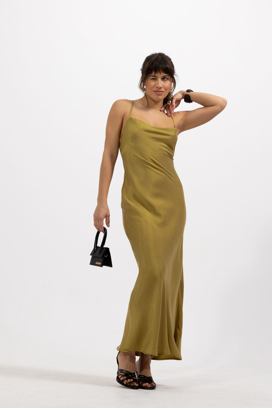 Sukienka Salina Golden Olive Petite