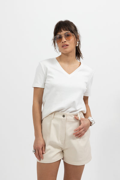 T-shirt Olo White Petite