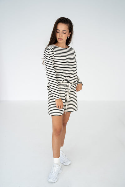 Longsleeve Loren Ecru Stripes Petite