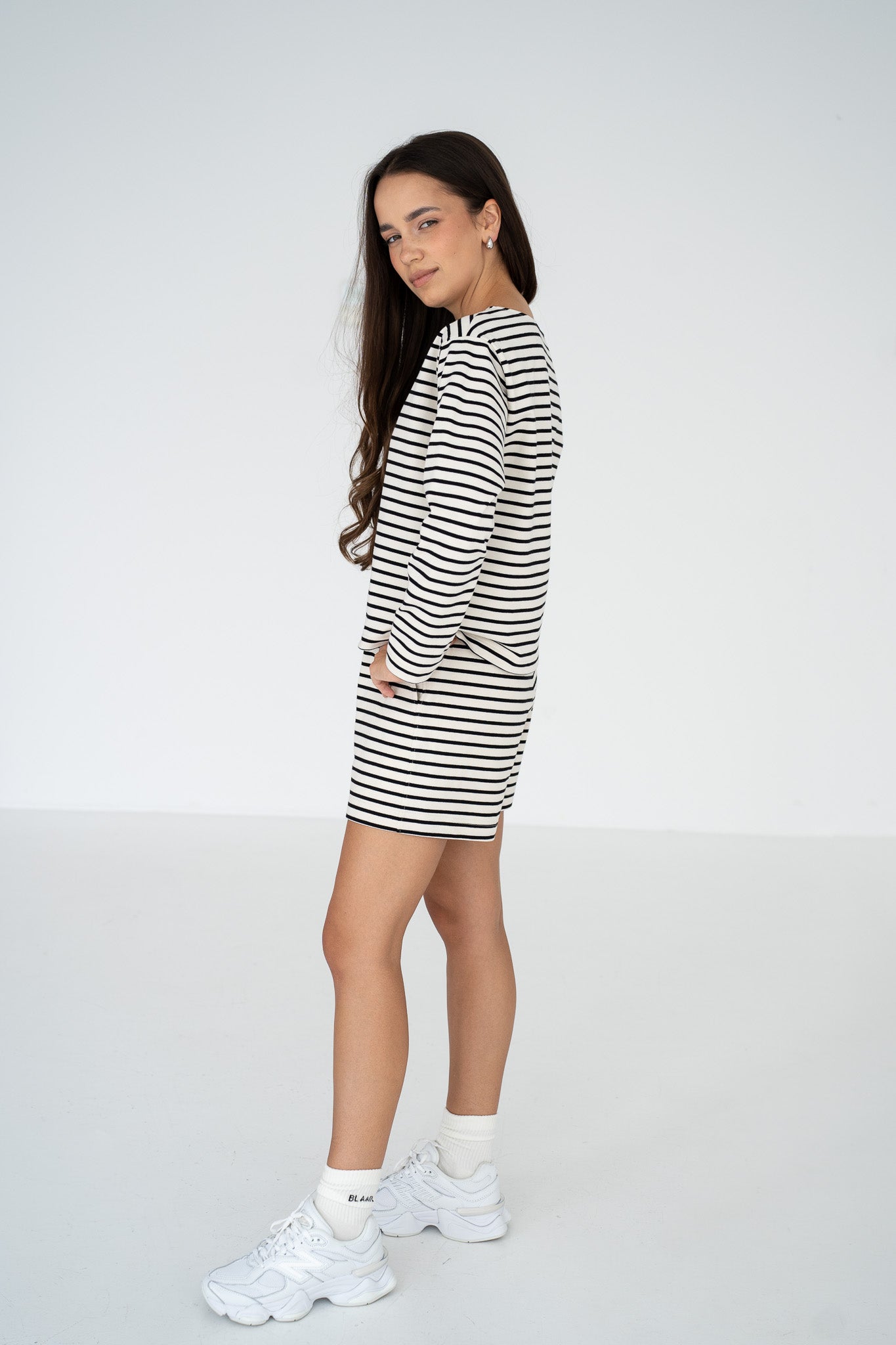 Longsleeve Loren Ecru Stripes Petite