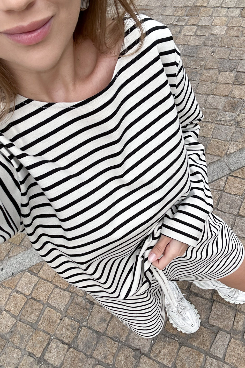 Longsleeve Loren Ecru Stripes Petite