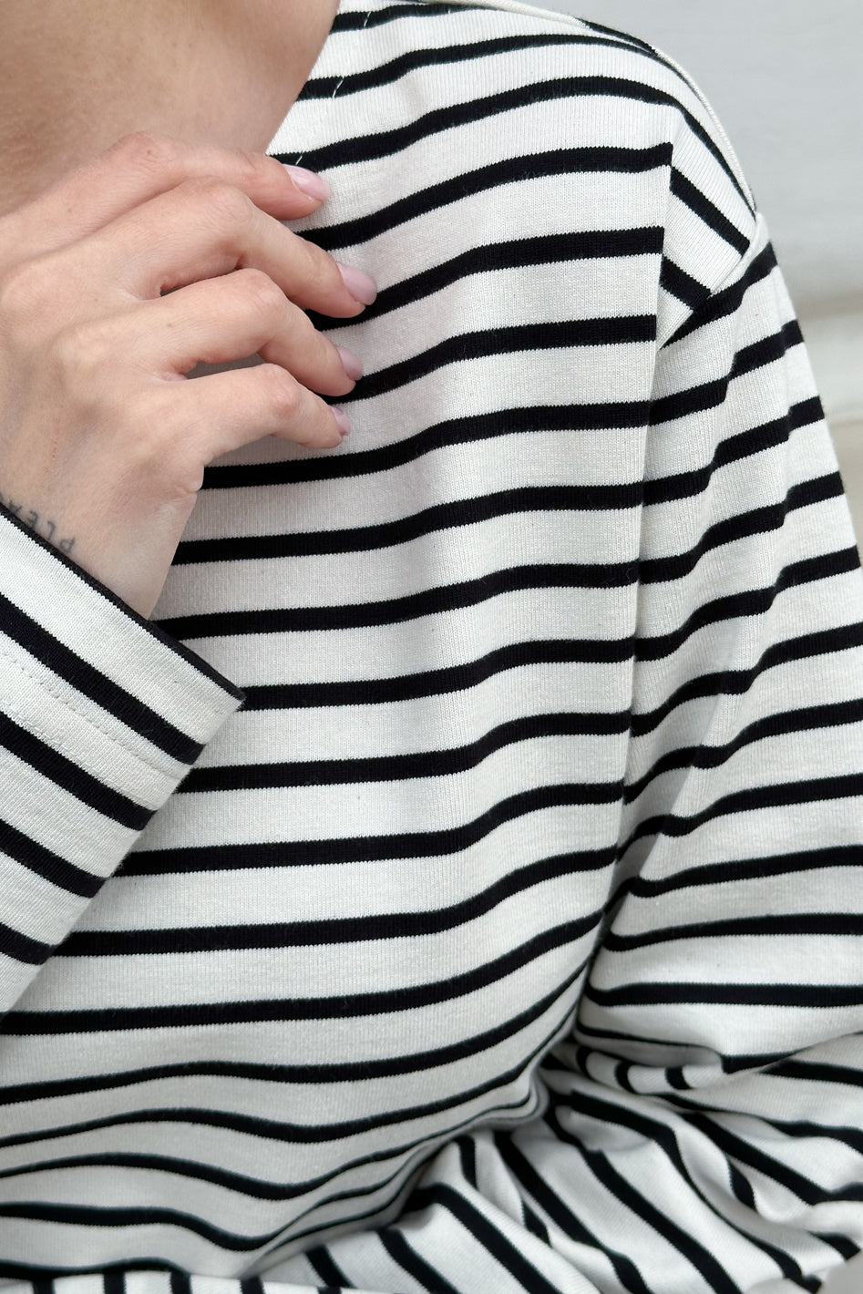 Longsleeve Loren Ecru Stripes Petite