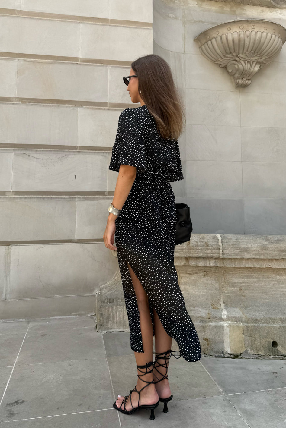 PREORDER - Sukienka Carla Black Dots Petite