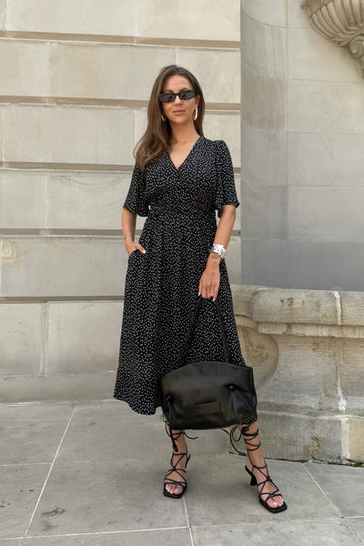 PREORDER - Sukienka Carla Black Dots Petite
