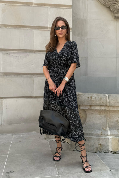 PREORDER - Sukienka Carla Black Dots Petite
