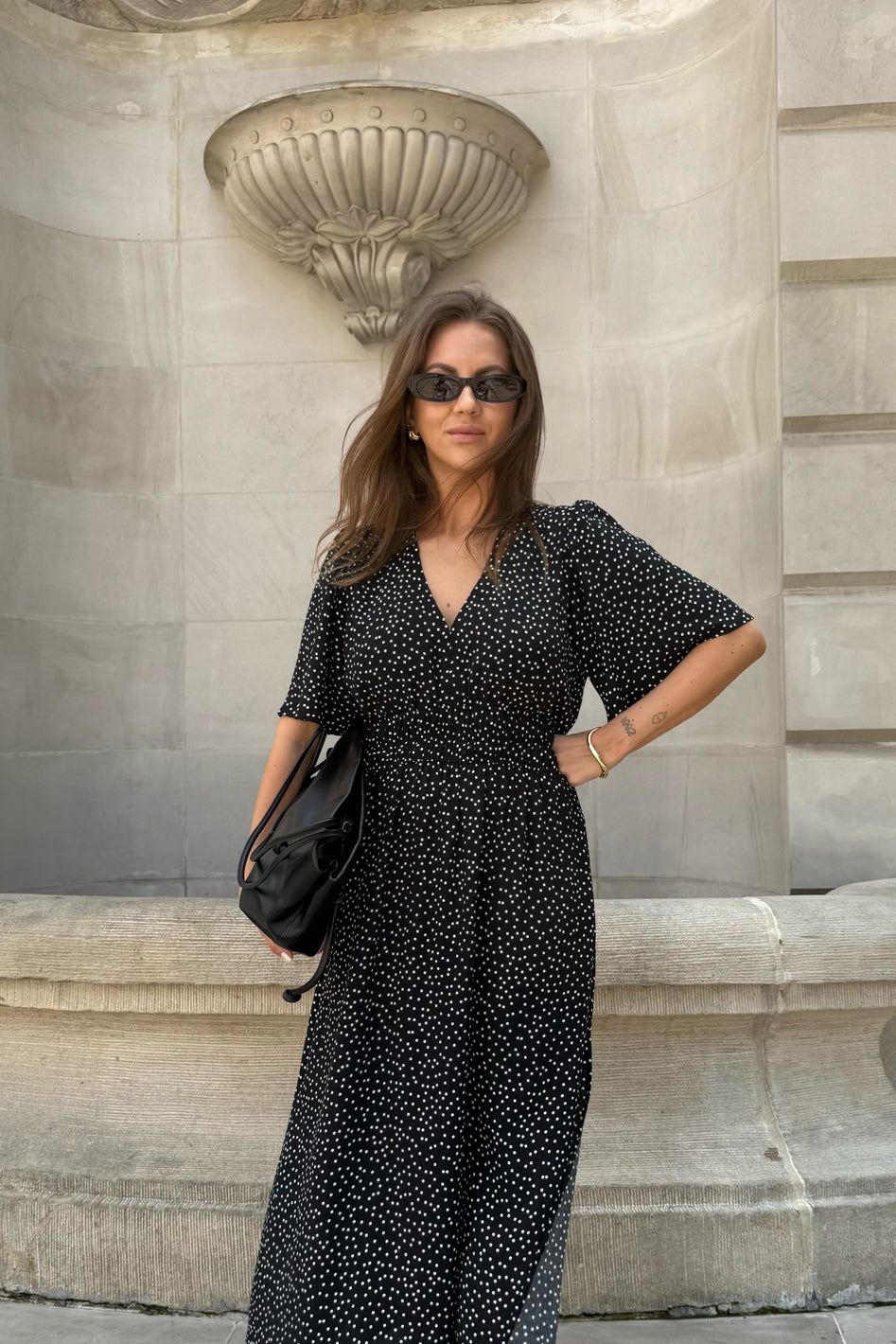 PREORDER - Sukienka Carla Black Dots Petite