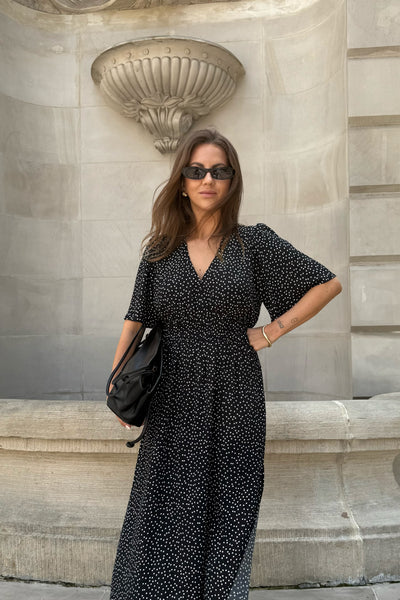 PREORDER - Sukienka Carla Black Dots Petite