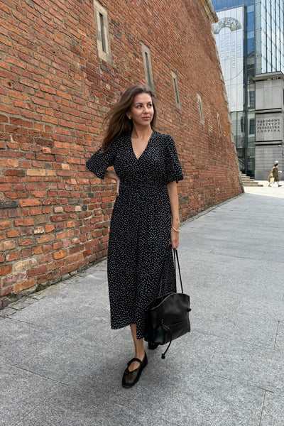PREORDER - Sukienka Carla Black Dots Petite