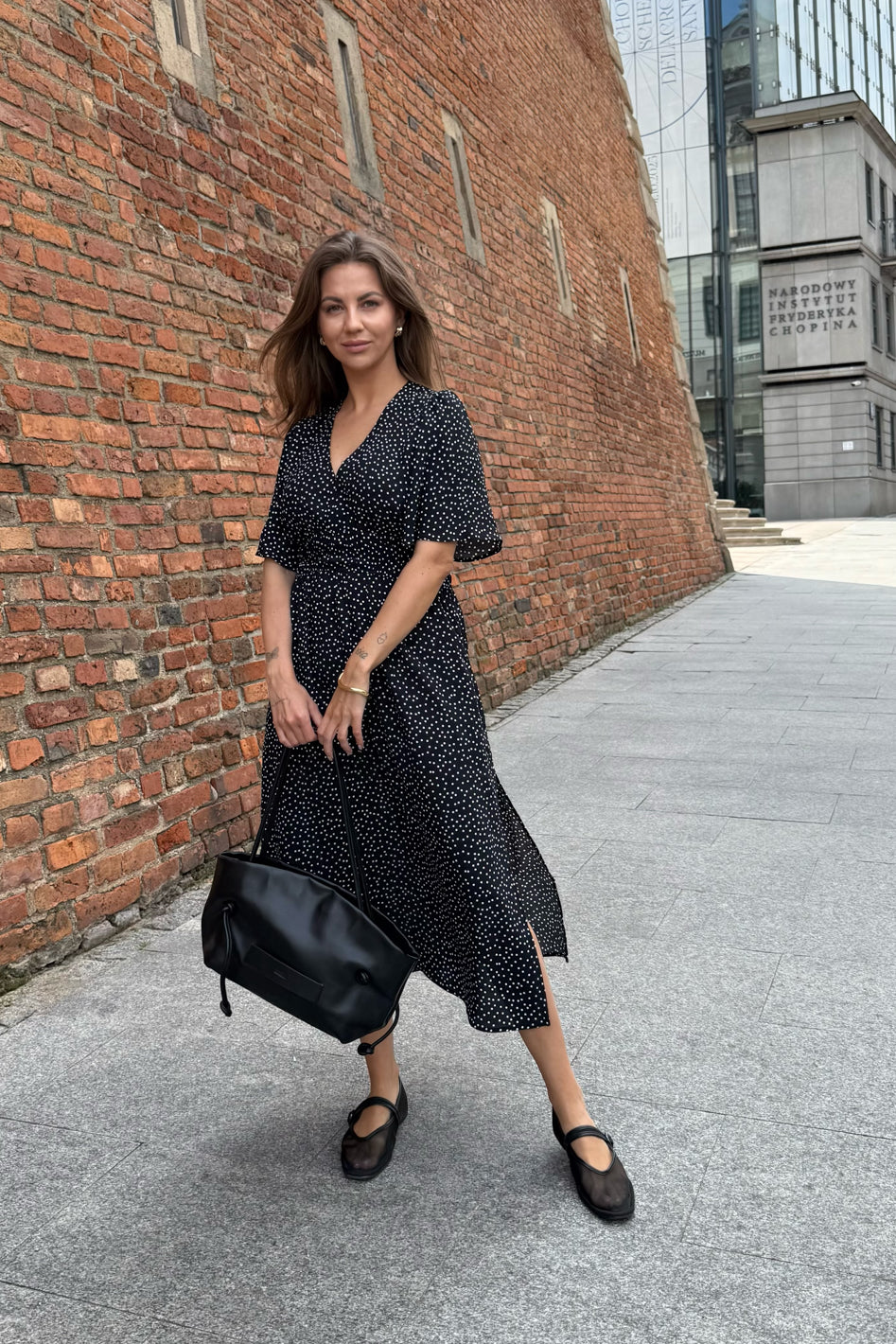 PREORDER - Sukienka Carla Black Dots Petite