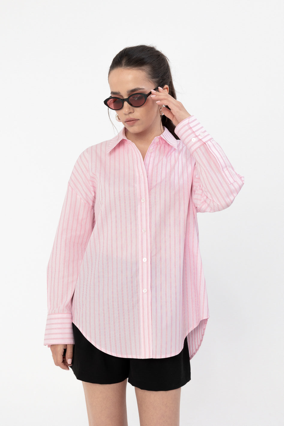 Koszula Menza Stripes Pink Petite