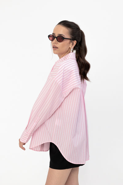 Koszula Menza Stripes Pink Petite